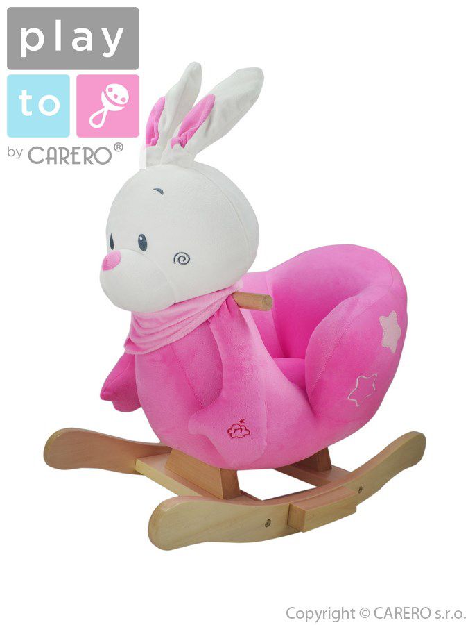 PlayTo Houpací hračka králíček růžová + u nás ZÁRUKA 3 ROKY⭐⭐⭐⭐⭐