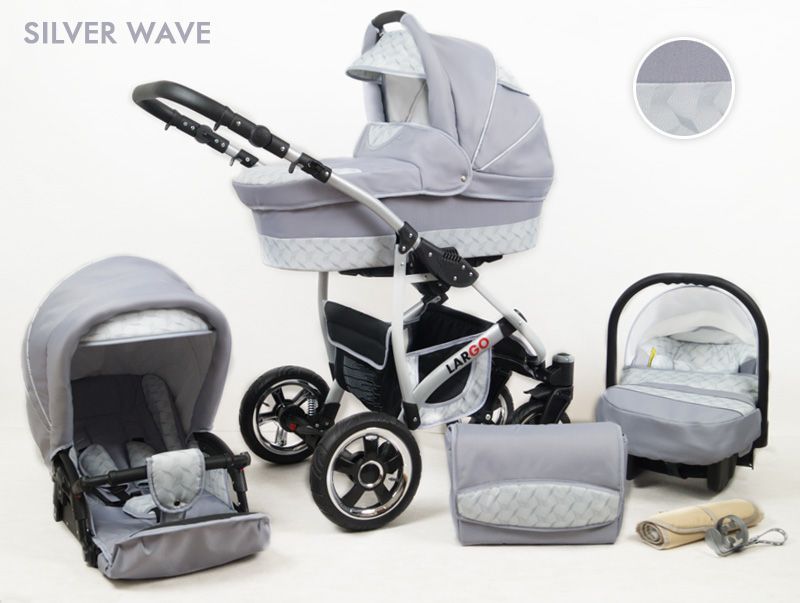 Raf-pol Baby Lux Largo 2v1 2024 Silver Wave + u nás ZÁRUKA 3 ROKY⭐⭐⭐⭐⭐
