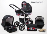 Raf-pol Baby Lux Largo 2v1 2024 Black Moro + u nás ZÁRUKA 3 ROKY⭐⭐⭐⭐⭐