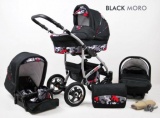 Raf-pol Baby Lux Largo 2v1 2023 Black Moro + u nás ZÁRUKA 3 ROKY⭐⭐⭐⭐⭐