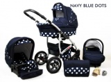 Raf-pol Baby Lux Largo 2v1 2024 Navy Blue Dots + u nás ZÁRUKA 3 ROKY⭐⭐⭐⭐⭐