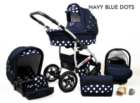 Raf-pol Baby Lux Largo 2v1 2024 Navy Blue Dots + u nás ZÁRUKA 3 ROKY⭐⭐⭐⭐⭐