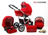 Raf-pol Baby Lux Largo 2v1 2024 Red Flowers + u nás ZÁRUKA 3 ROKY⭐⭐⭐⭐⭐