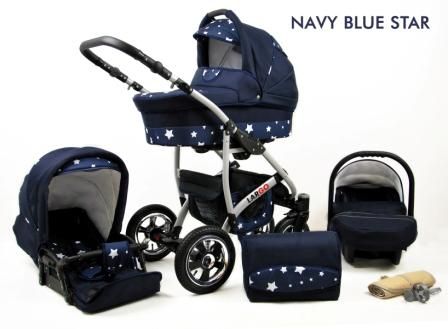 Raf-pol Baby Lux Largo 2v1 2024 Navy Blue Star + u nás ZÁRUKA 3 ROKY⭐⭐⭐⭐⭐