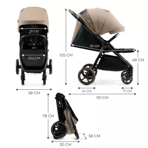 Kinderkraft Mitzy Linen Beige 2025 + u nás ZÁRUKA 3 ROKY ⭐⭐⭐⭐⭐